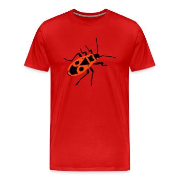 Incendie du pin - insecte - Firebug - T-shirt bio Premium Homme - rouge - Devant - Damien (186cm)
