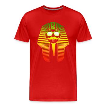 Pharaon Swagg Rasta - T-shirt bio Premium Homme - rouge - Devant - Damien (186cm)