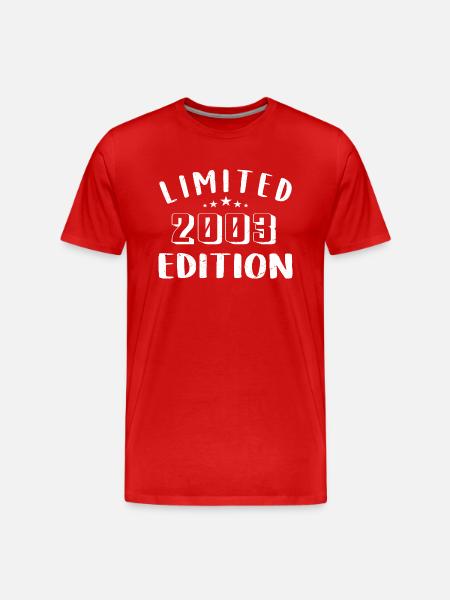Birthday 2003 Limited Edition 2003 - Men's Premium Organic T-Shirt - red