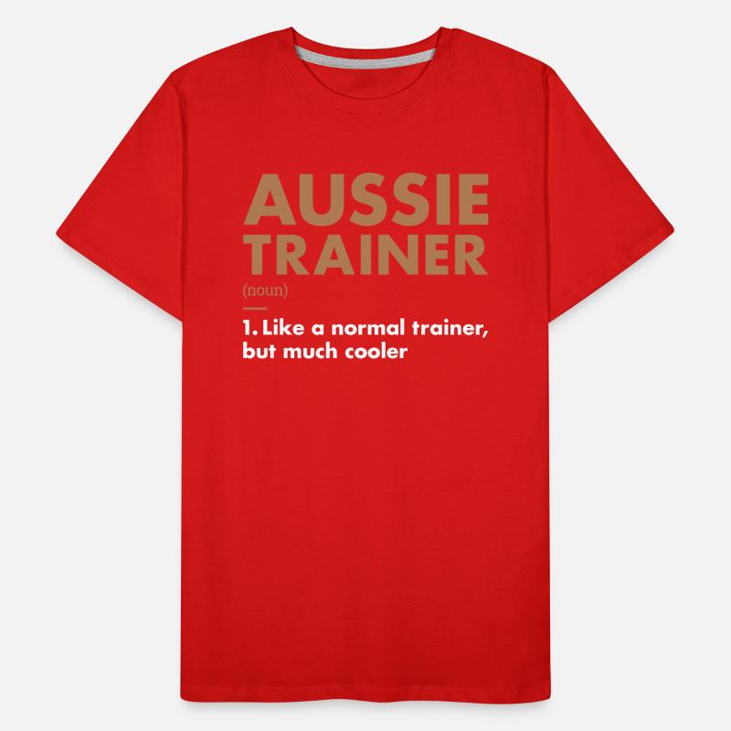 Dog Aussie Trainer Definiton Männer Premium Bio T-Shirt