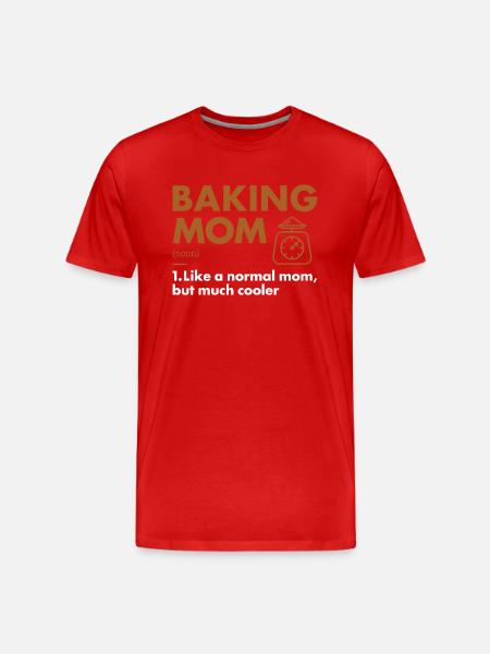 Baker Mom Definition Baking - Men's Premium Organic T-Shirt - red