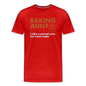 Baker Aunt Definition Baking - Men's Premium Organic T-Shirt - red - Front - Damien (186cm)