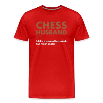 Chess Player Husband Definition Chess - Männer Premium Bio T-Shirt - Rot - Vorne - Damien (186cm)