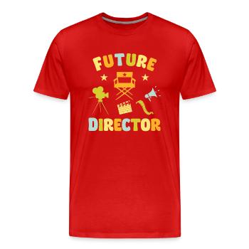 Futur directeur - T-shirt bio Premium Homme - rouge - Devant - Damien (186cm)
