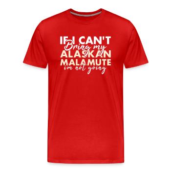 Amenez mon Malamute d’Alaska Je n’irai pas - T-shirt bio Premium Homme - rouge - Devant - Damien (186cm)