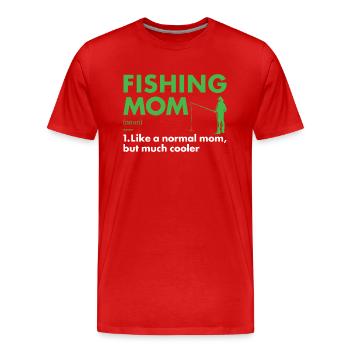 Fisher Mom Définition Pêche - T-shirt bio Premium Homme - rouge - Devant - Damien (186cm)