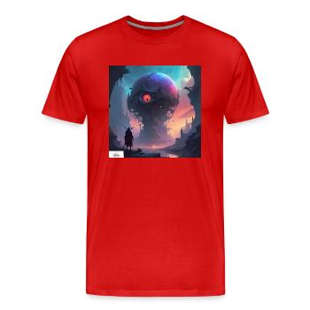 Fantasy sphere dreamscape - Men's Premium Organic T-Shirt - red - Front - Damien (186cm)