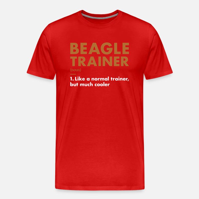 Beagle Trainer Definiton - Männer Premium Bio T-Shirt - Rot