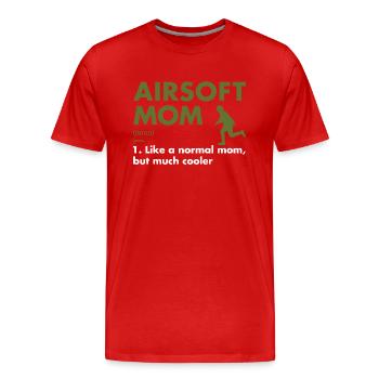 Sport Mom Definition Airsoft - Men's Premium Organic T-Shirt - red - Front - Damien (186cm)