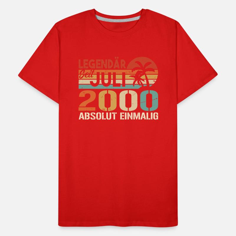 2000 Juli Geboren im Juli 2000 Männer Premium Bio T-Shirt