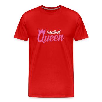 Schafkopf Queen - Männer Premium Bio T-Shirt - Rot - Vorne - Damien (186cm)