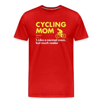 Sport Mom Cycling - Männer Premium Bio T-Shirt - Rot - Vorne - Damien (186cm)
