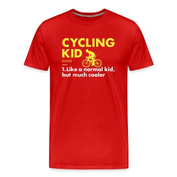 Sport Kid Cycling - Männer Premium Bio T-Shirt - Rot - Vorne - Damien (186cm)