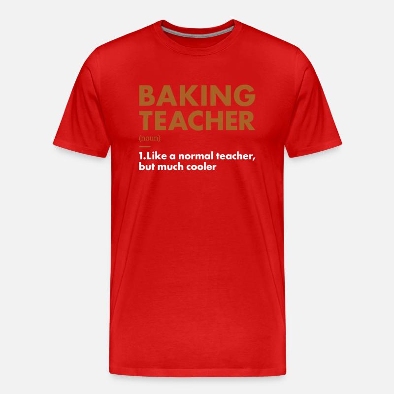 Baker Teacher Definition Baking - Männer Premium Bio T-Shirt - Rot