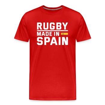 Rugby Made From Spain Rugby - Men's Premium Organic T-Shirt - red - Front - Damien (186cm)