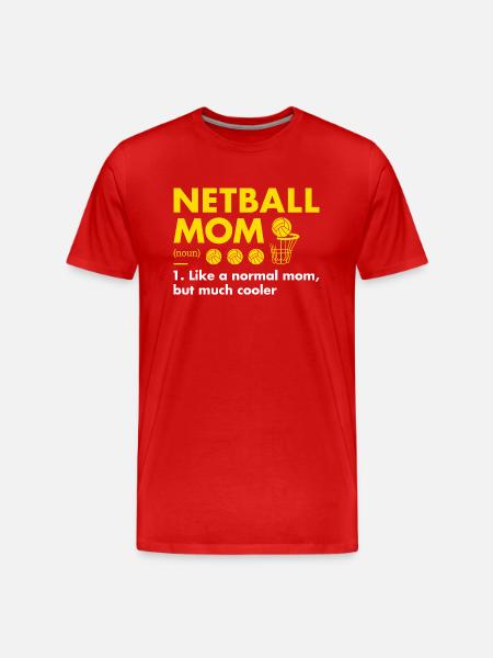 Sport Mom Definition Netball - Men's Premium Organic T-Shirt - red