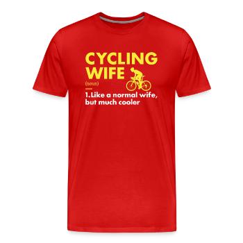 Sport Femme Cyclisme - T-shirt bio Premium Homme - rouge - Devant - Damien (186cm)