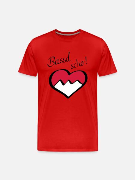 Bassd scho! - Männer Premium Bio T-Shirt - Rot