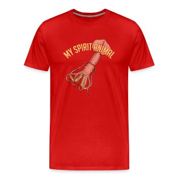 Calmar géant de Kalmar - T-shirt bio Premium Homme - rouge - Devant - Damien (186cm)