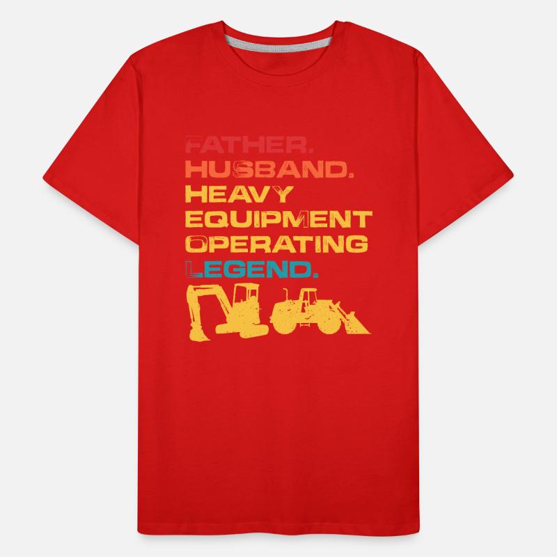 Construction machinery operator Excavator driver Excavator driver Construction workers Men's Premium Organic T-Shirt