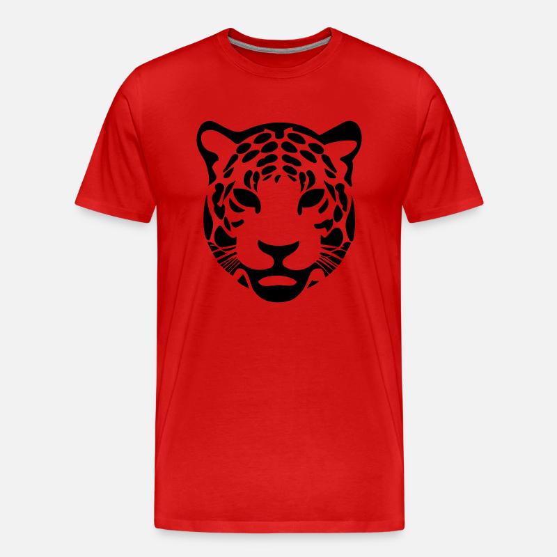 Leopard - Männer Premium Bio T-Shirt - Rot