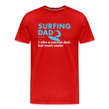 Sports Papa Surf - T-shirt bio Premium Homme - rouge - Devant - Damien (186cm)