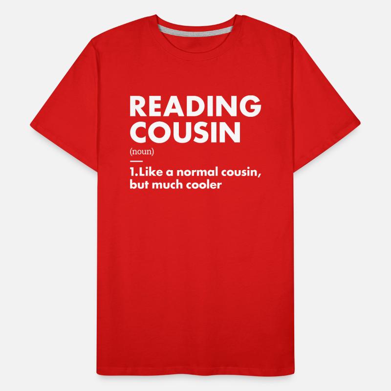 Reader Cousin Definition Reading Men's Premium Organic T-Shirt