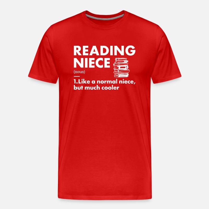 Reader Niece Definition Reading - Männer Premium Bio T-Shirt - Rot