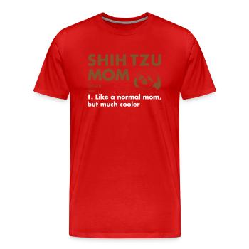 Shih Tzu Mom Definition - Men's Premium Organic T-Shirt - red - Front - Damien (186cm)