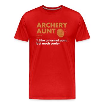Sport Aunt Archery - Men's Premium Organic T-Shirt - red - Front - Damien (186cm)