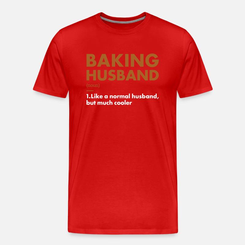 Baker Husband Definition Baking - Männer Premium Bio T-Shirt - Rot