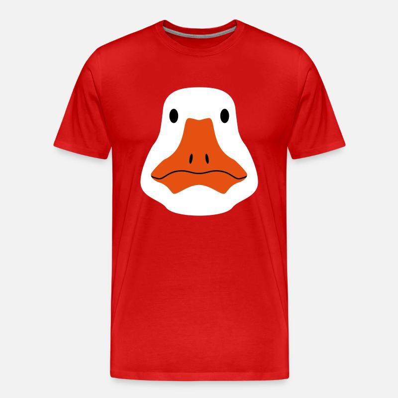 Gans / stilisiert - Männer Premium Bio T-Shirt - Rot