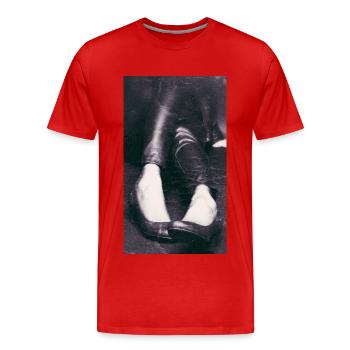 HIGH HEELS - Männer Premium Bio T-Shirt - Rot - Vorne - Damien (186cm)