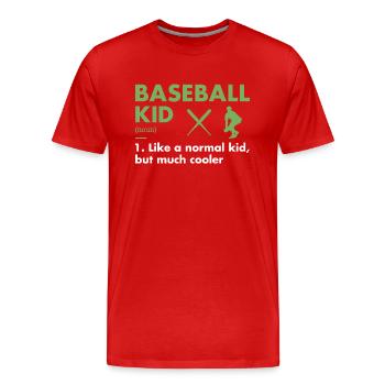 Sport Kid Definition Baseball - Männer Premium Bio T-Shirt - Rot - Vorne - Damien (186cm)