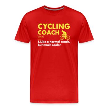 Sport Coach Cycling - Männer Premium Bio T-Shirt - Rot - Vorne - Damien (186cm)