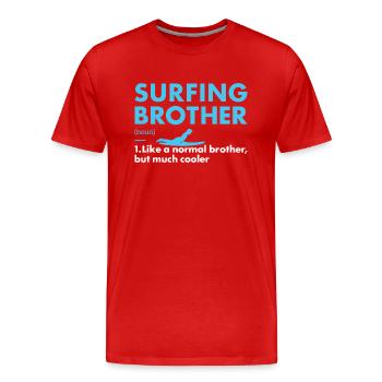 Sport Frère Surf - T-shirt bio Premium Homme - rouge - Devant - Damien (186cm)