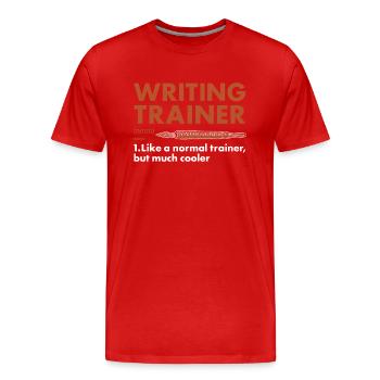 Writer Trainer Definition Writing - Männer Premium Bio T-Shirt - Rot - Vorne - Damien (186cm)