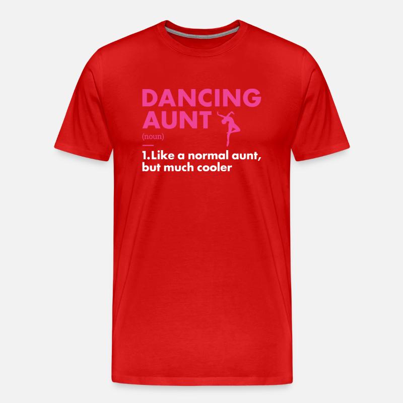 Dancer Aunt Definition Dancing - Männer Premium Bio T-Shirt - Rot