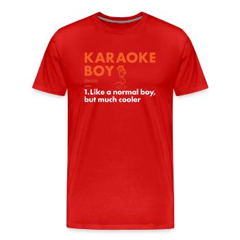 Singer Boy Definition Karaoke - Männer Premium Bio T-Shirt - Rot - Vorne - Damien (186cm)