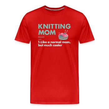 Tricoteuse Maman Définition Tricot - T-shirt bio Premium Homme - rouge - Devant - Damien (186cm)