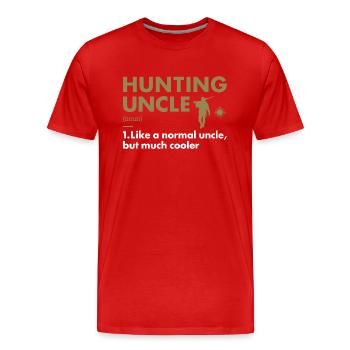 Hunter Uncle Definition Hunting - Men's Premium Organic T-Shirt - red - Front - Damien (186cm)