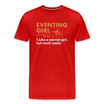 Rider Girl Definition Eventing - Männer Premium Bio T-Shirt - Rot - Vorne - Damien (186cm)
