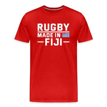 Rugby Made From Fiji Rugby - Men's Premium Organic T-Shirt - red - Front - Damien (186cm)