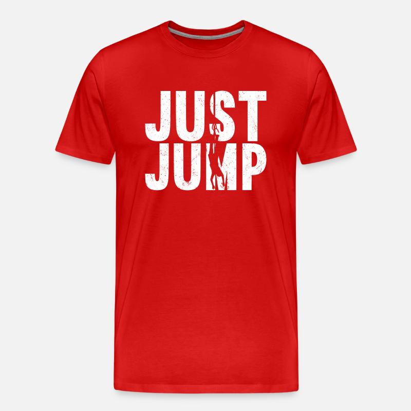 Bungee-Sprung Bungee-Jumping - Männer Premium Bio T-Shirt - Rot