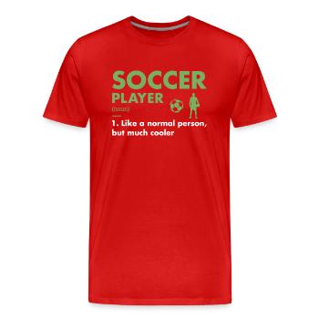 Sport Player Definition Soccer - Männer Premium Bio T-Shirt - Rot - Vorne - Damien (186cm)