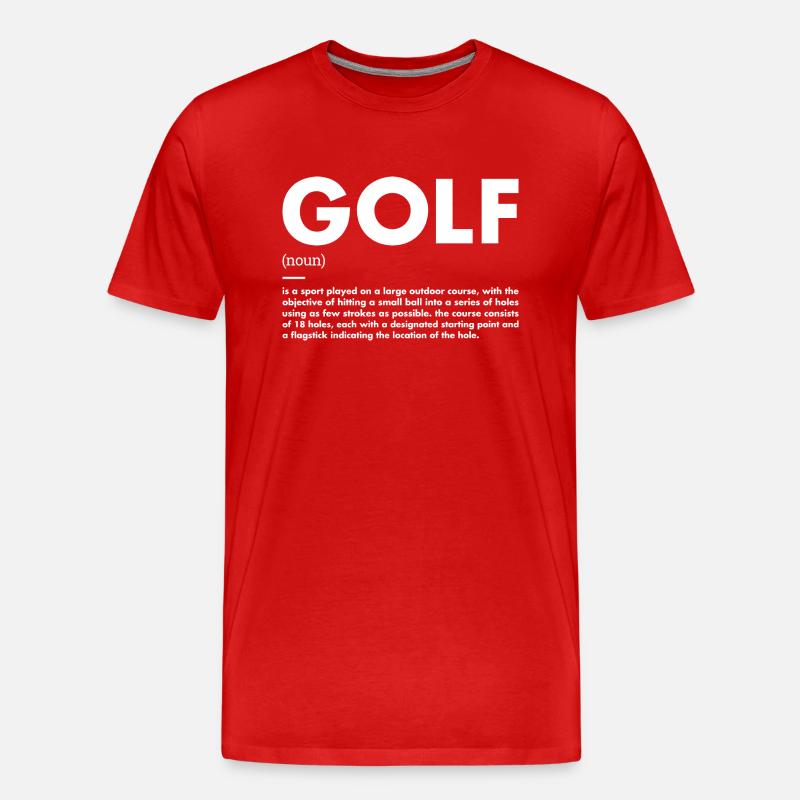 Sport Definition Golf - Männer Premium Bio T-Shirt - Rot