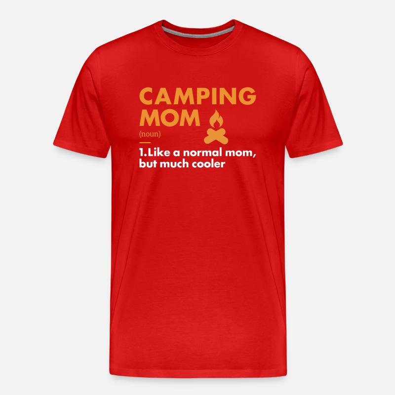 Camper Mom Definition Camping - Männer Premium Bio T-Shirt - Rot