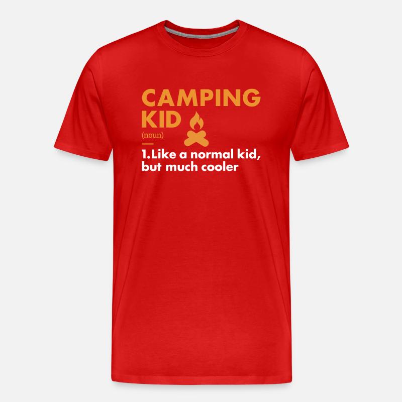 Camper Kid Definition Camping - Männer Premium Bio T-Shirt - Rot