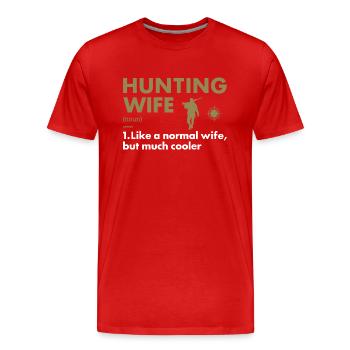 chasseur femme définition chasse - T-shirt bio Premium Homme - rouge - Devant - Damien (186cm)