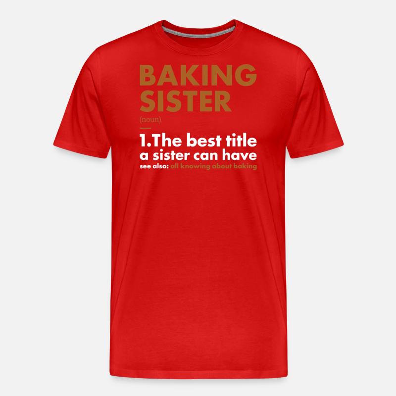Baker Sister Definition Baking - Männer Premium Bio T-Shirt - Rot